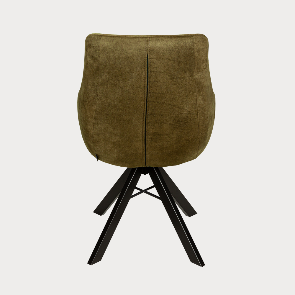 Scaun Cloud Rotativ Negru Si Verde, 59 Cm