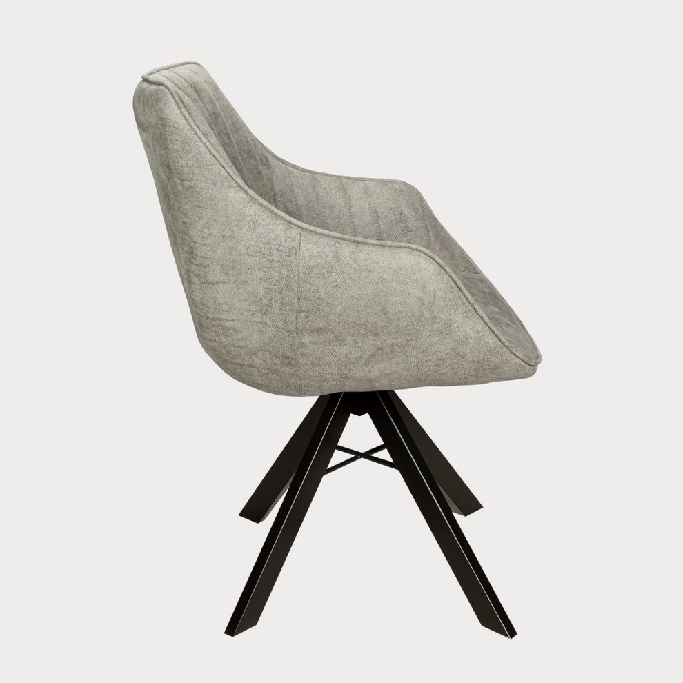 Scaun Cloud Rotativ Negru Si Gri, 59 Cm