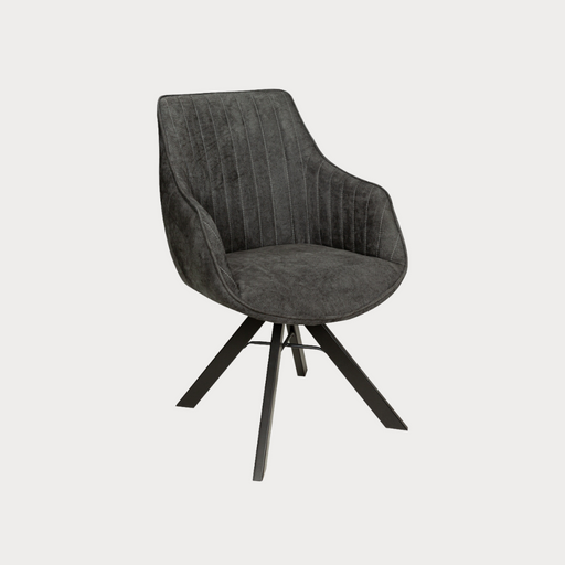 Scaun Cloud Rotativ Negru Si Gri Inchis, 59 Cm