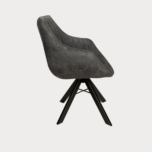 Scaun Cloud Rotativ Negru Si Gri Inchis, 59 Cm