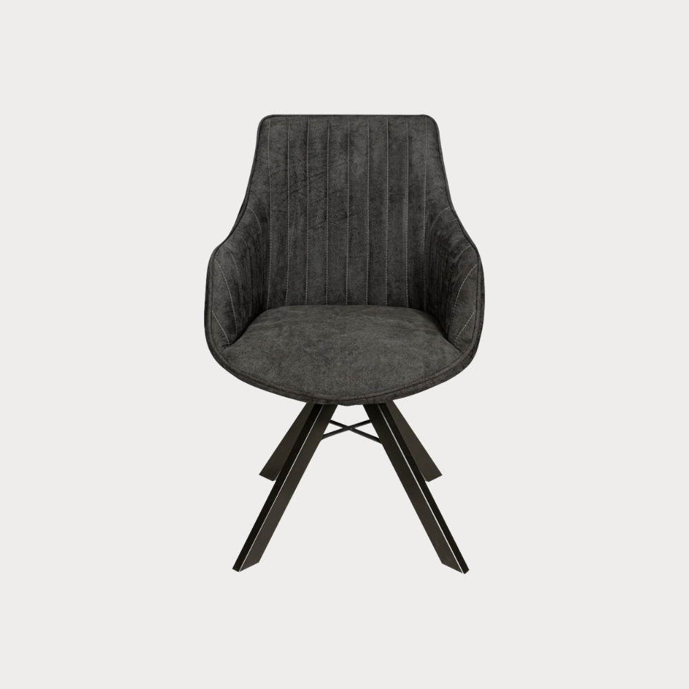 Scaun Cloud Rotativ Negru Si Gri Inchis, 59 Cm