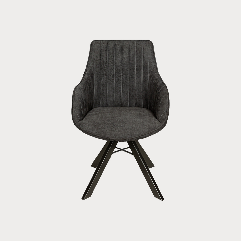Scaun Cloud Rotativ Negru Si Gri Inchis, 59 Cm