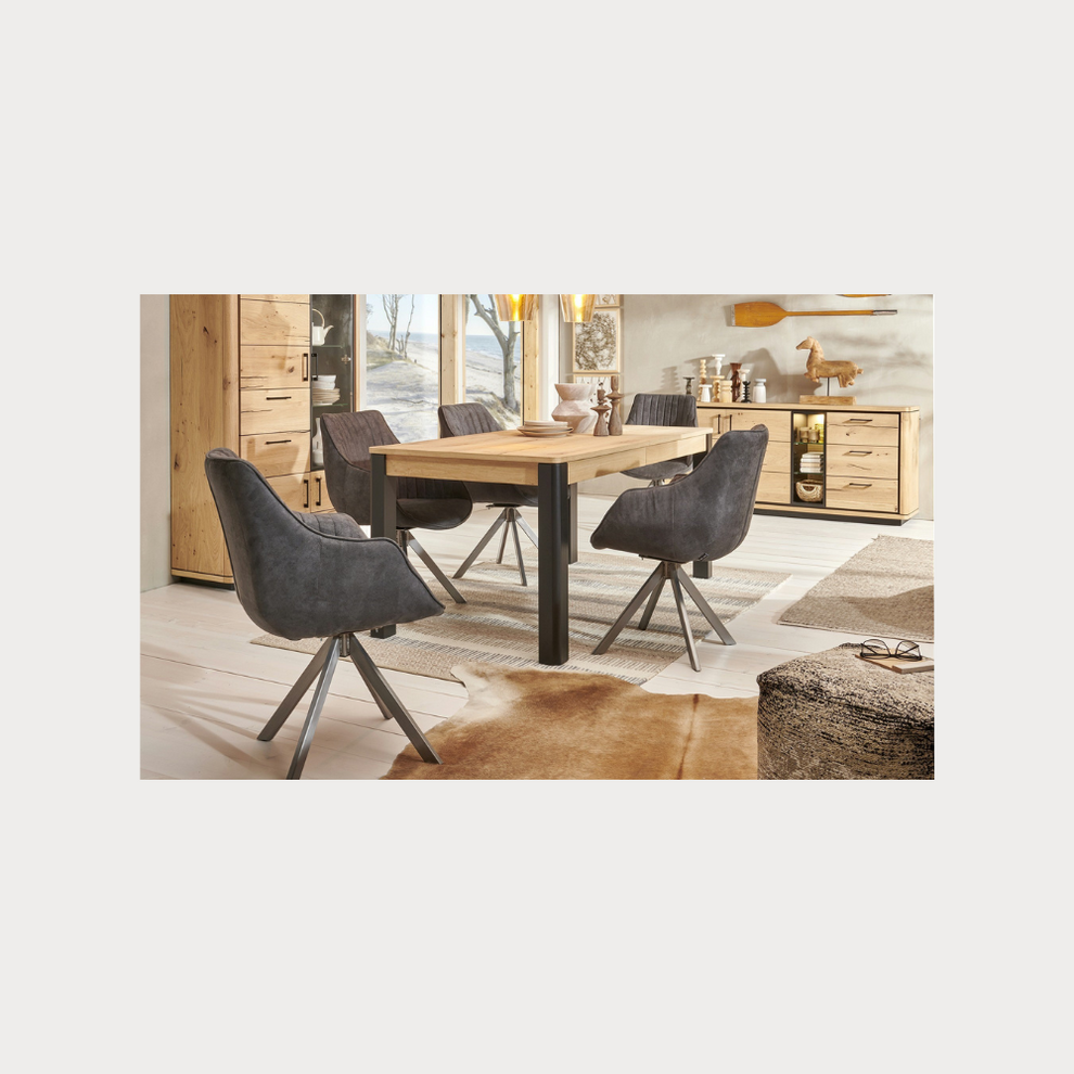 Scaun Rotativ Cu Brat Cloud , Gri Inchis, 59 Cm