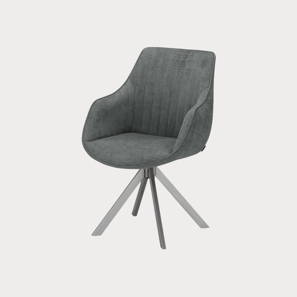 Scaun Rotativ Cu Brat Cloud , Gri Inchis, 59 Cm