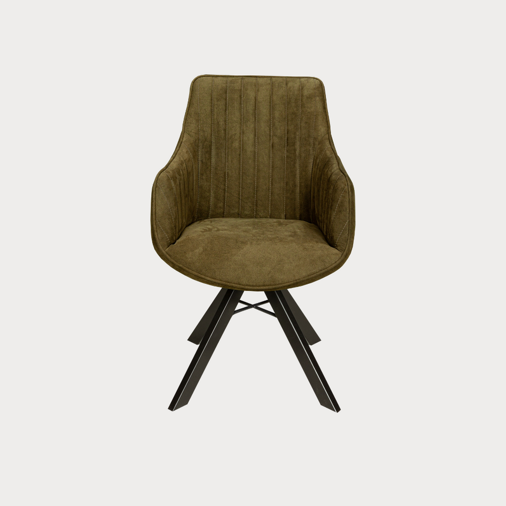 Scaun Cloud Rotativ Negru Si Verde, 59 Cm