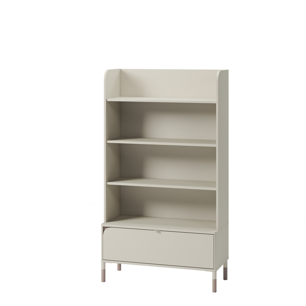 Biblioteca Cu Sertar Hanna, Cashmere Si Truffle, 89 Cm
