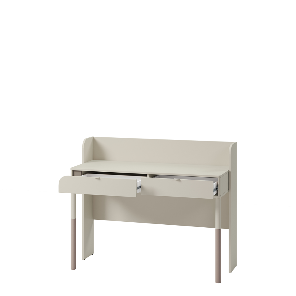 Birou Cu Doua Sertare Hanna, Cashmere Si Truffle, 122 Cm