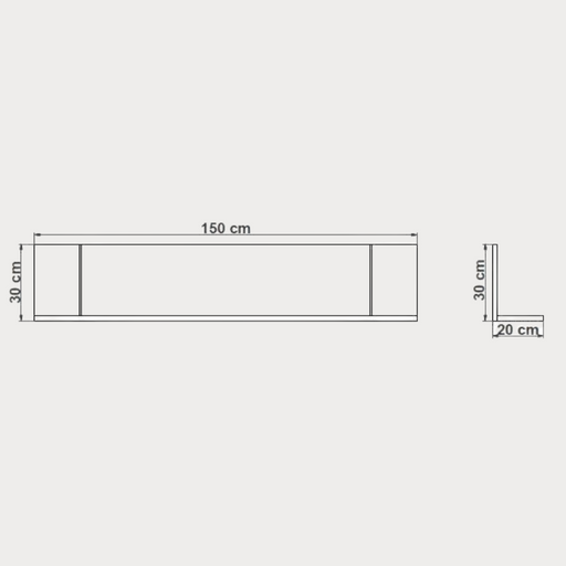 Polita Dakota Natur, Furnir Din Lemn Masiv, 150 Cm