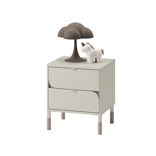 Noptiera Cu 2 Sertare Hanna, Cashmere Si Truffle,  46 Cm