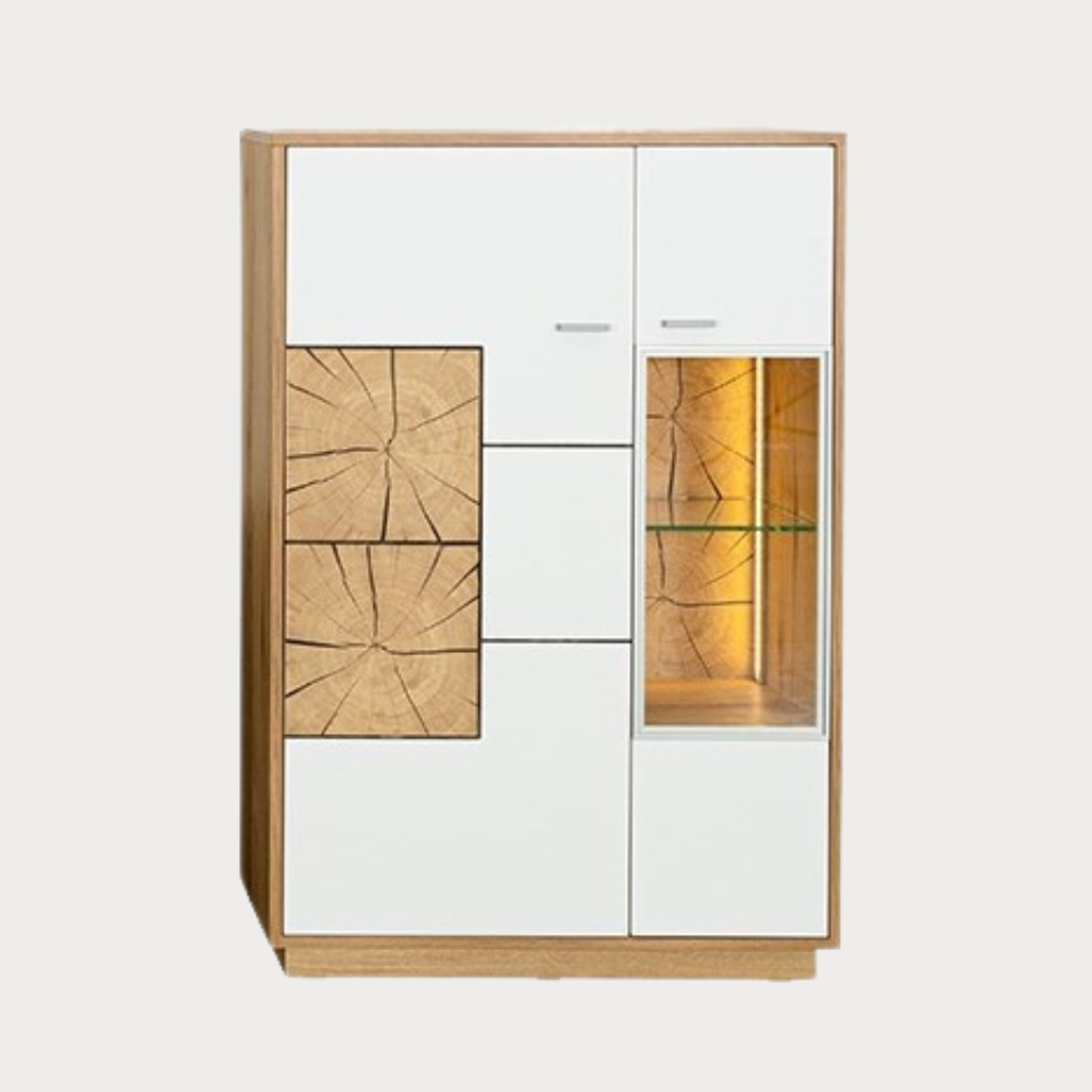 Set Living Urbano White, Alb Si Natur, 285 Cm