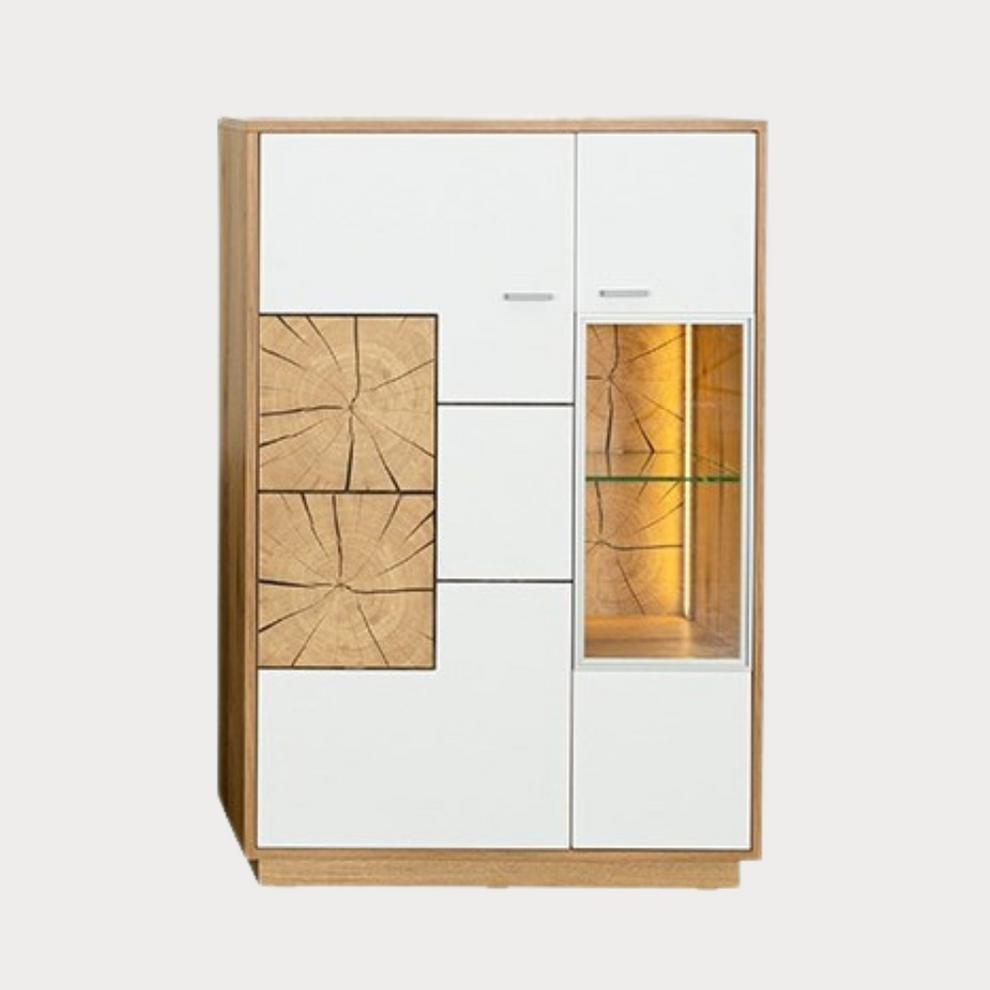 Set Living Urbano White, Alb Si Natur, 285 Cm