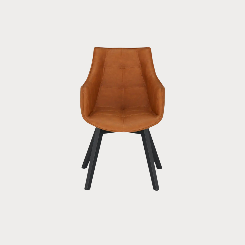 Scaun Reno Cu Brat Vintage Cognac, 62 Cm