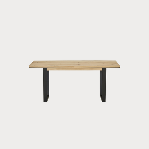 Masa Reno, Extensibila, Smoked Oak, Furnir Din Lemn Masiv, 180/230 x 90 x 77 Cm