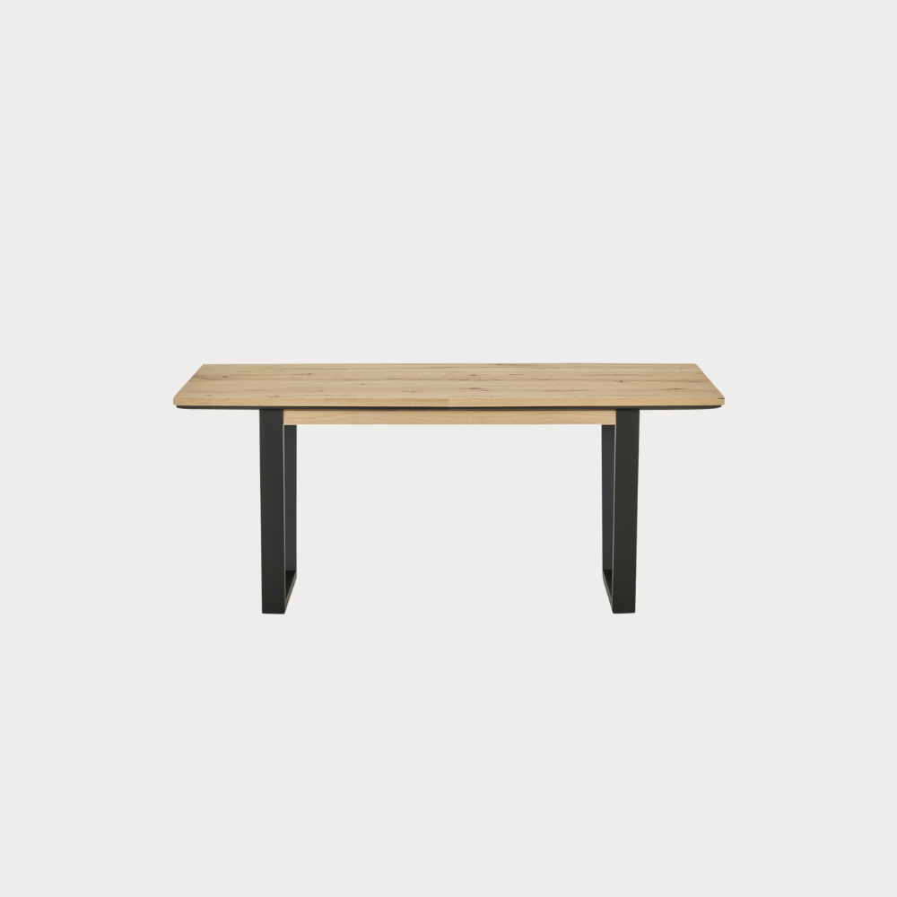 Masa Reno Extensibila, Smoked Oak, Furnir Din Lemn Masiv, 160/210 Cm