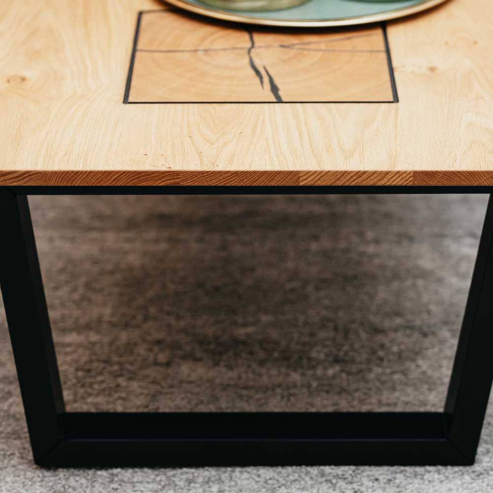 Masa Cafea Urbano Oak, Stejar Rustic Si Negru, 115 Cm