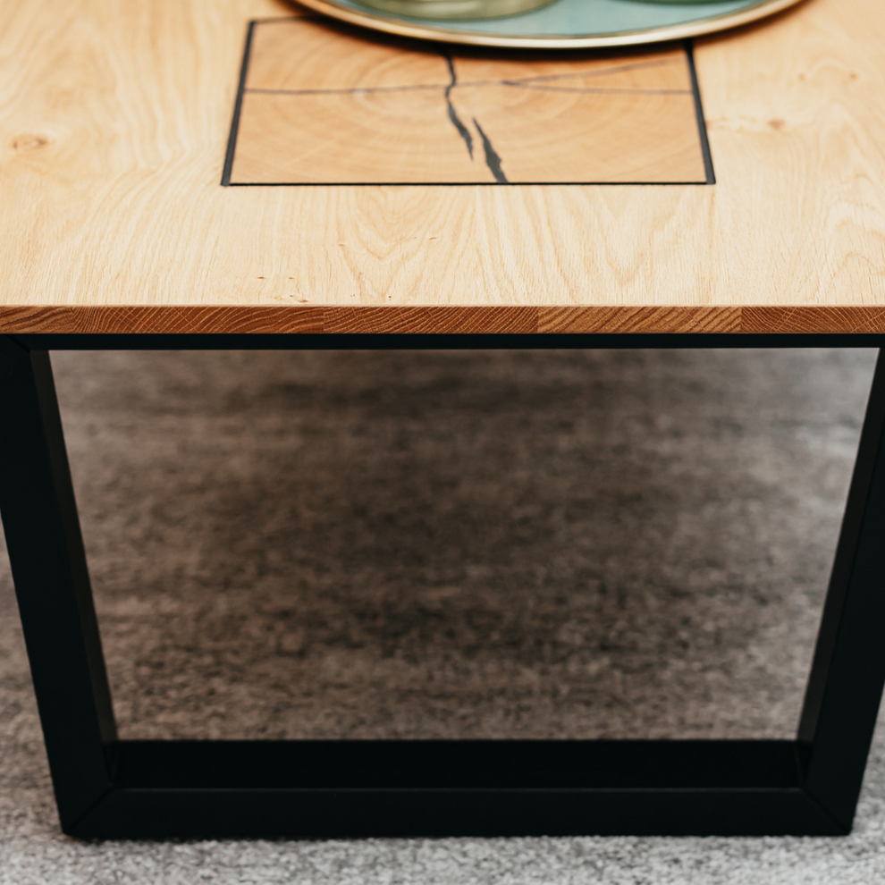 Masa Cafea Urbano Oak, Stejar Rustic Si Negru, 115 Cm