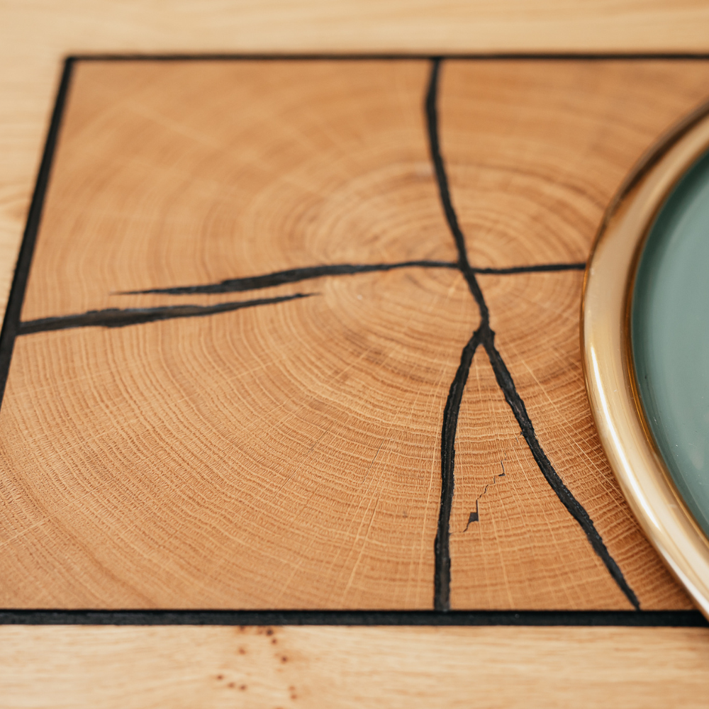 Masa Cafea Urbano Oak, Stejar Rustic Si Negru, 115 Cm
