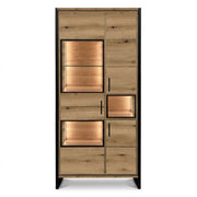 Vitrina 3 Usi Soho Nordian Oak 87.5 Cm