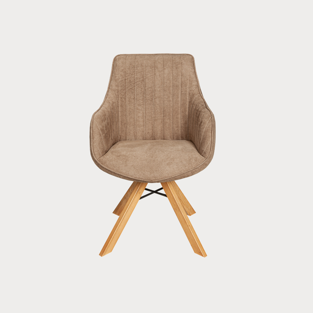 Scaun Cloud Rotativ Stejar, Smoke Oak, Maro, 59 Cm