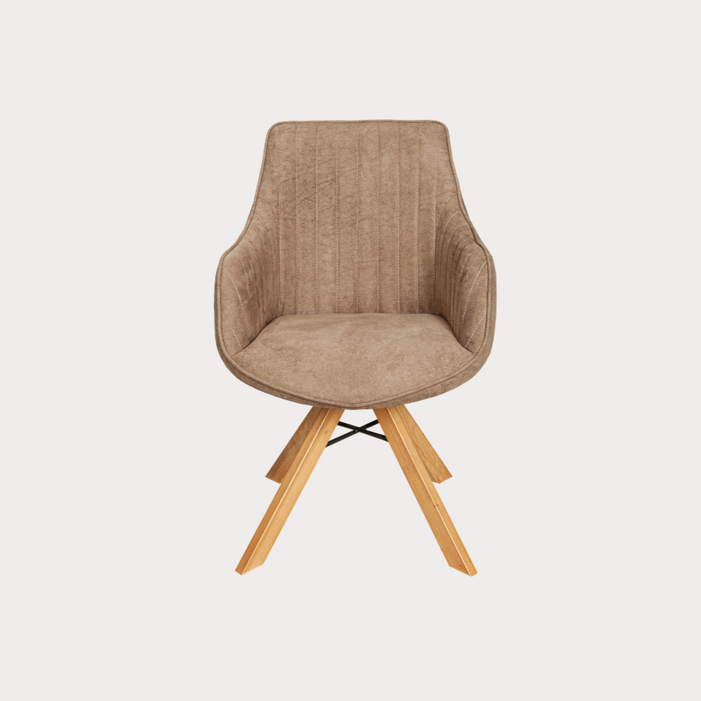 Scaun Cloud Rotativ Stejar, Smoke Oak, Maro, 59 Cm