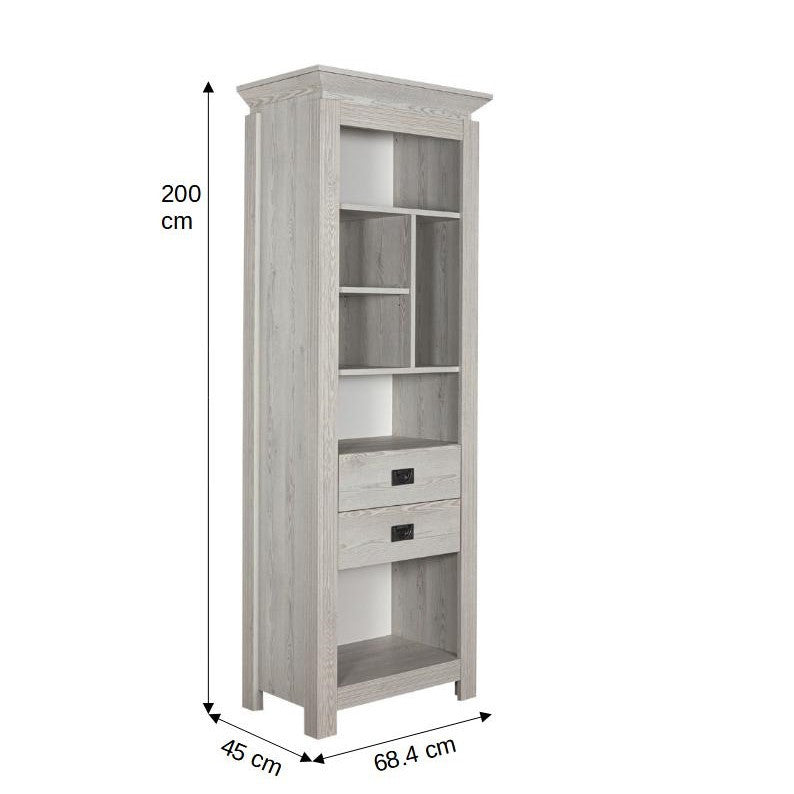 Biblioteca Casablanca Loft Cu 2 Sertare, 68.4 Cm