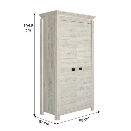 Dulap Cu 2 Usi Casablanca Loft, Gri, 99 Cm