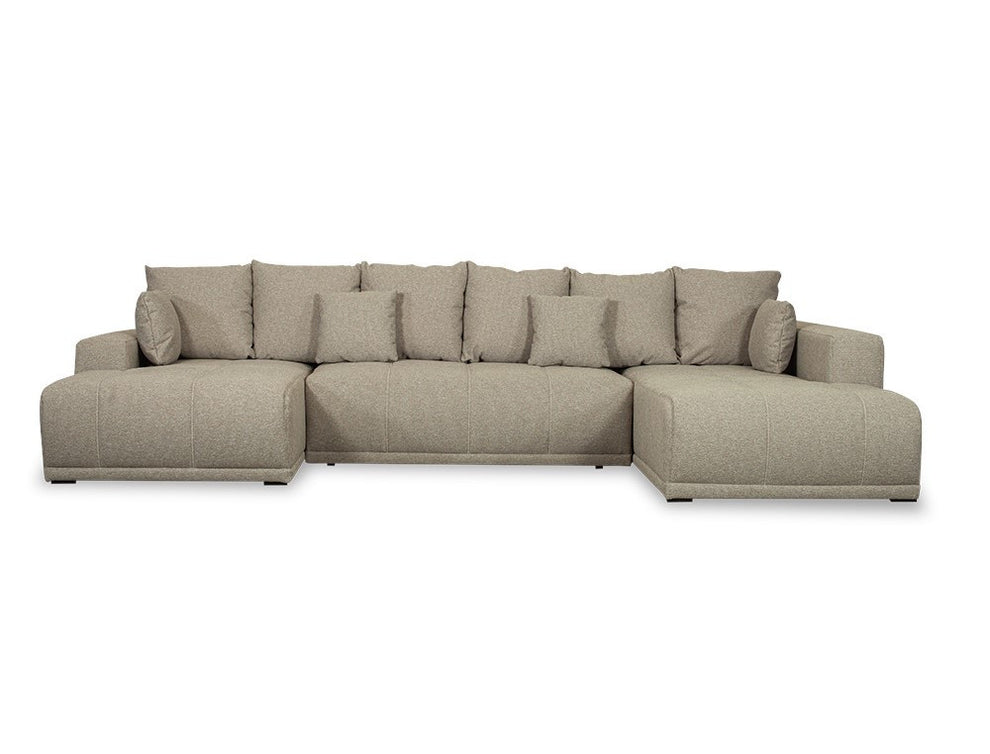 Coltar U Extensibil Otis Dreapta, 6 Locuri, Lada Depozitare, Bej, 357 Cm