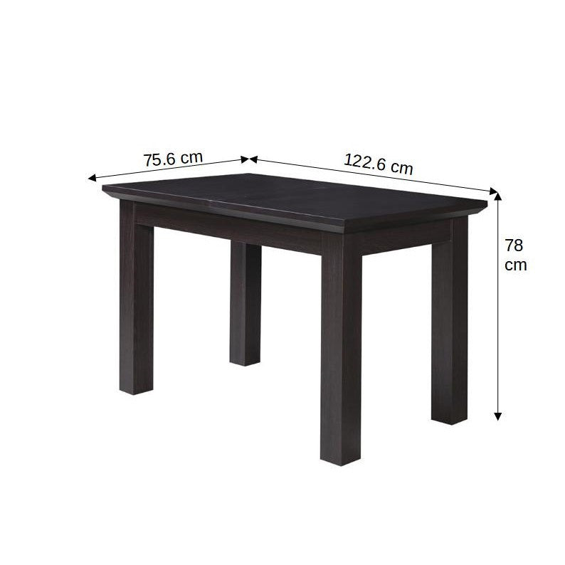 Masa Fiona, Extensibila, Brun Inchis, 122.6/160 x 75.6 x 78 Cm