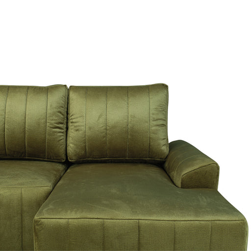 Coltar Extensibil Dreapta Mark, 4 Locuri, Lada Depozitare, Verde Olive, 240 Cm