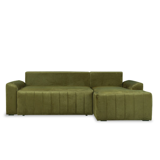 Coltar Extensibil Dreapta Mark, 4 Locuri, Lada Depozitare, Verde Olive, 240 Cm