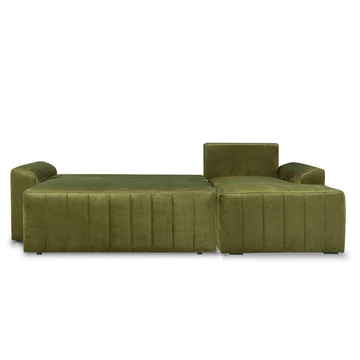 Coltar Extensibil Dreapta Mark, 4 Locuri, Lada Depozitare, Verde Olive, 240 Cm