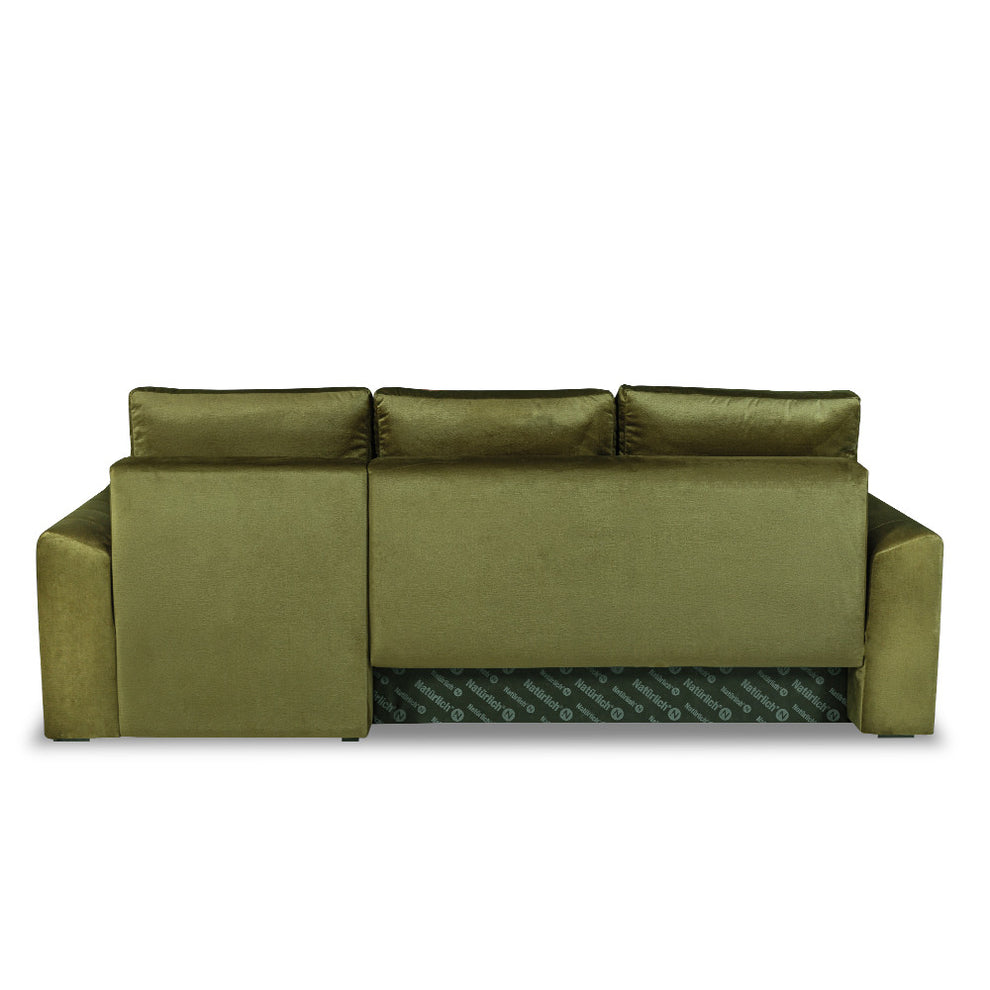 Coltar Extensibil Dreapta Mark, 4 Locuri, Lada Depozitare, Verde Olive, 240 Cm
