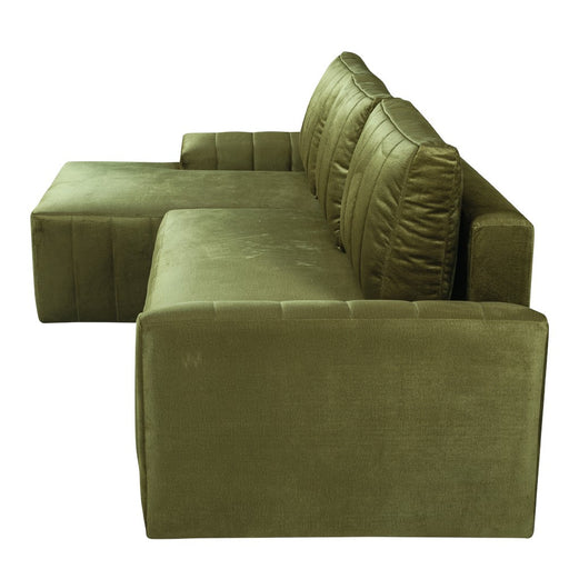 Coltar Extensibil Stanga Mark, 4 Locuri, Lada Depozitare, Verde Olive, 240 Cm