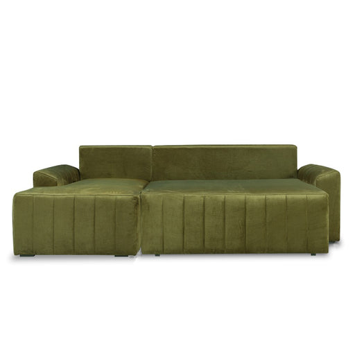 Coltar Extensibil Stanga Mark, 4 Locuri, Lada Depozitare, Verde Olive, 240 Cm