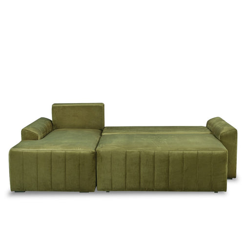Coltar Extensibil Stanga Mark, 4 Locuri, Lada Depozitare, Verde Olive, 240 Cm