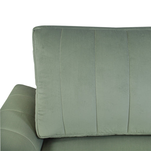 Coltar Extensibil Dreapta Mark, Catifea, 4 Locuri, Lada Depozitare, Verde, 240 Cm