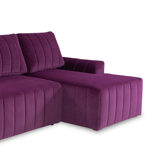 Coltar Extensibil Dreapta Mark, 4 Locuri, Lada Depozitare, Visiniu, 240 Cm