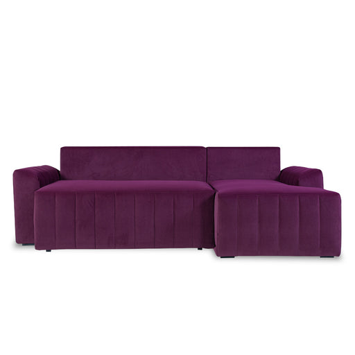 Coltar Extensibil Dreapta Mark, 4 Locuri, Lada Depozitare, Visiniu, 240 Cm