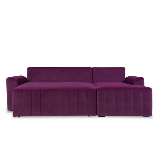 Coltar Extensibil Dreapta Mark, 4 Locuri, Lada Depozitare, Visiniu, 240 Cm