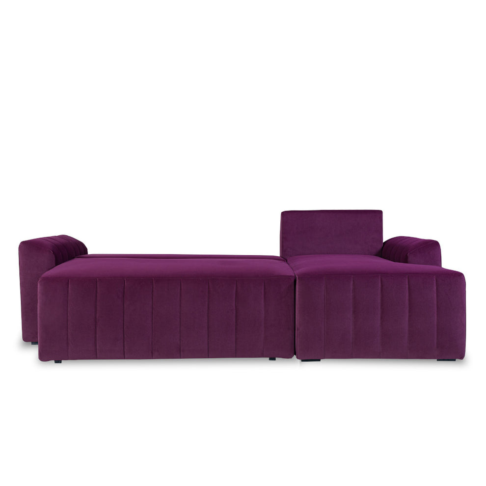 Coltar Extensibil Dreapta Mark, 4 Locuri, Lada Depozitare, Visiniu, 240 Cm