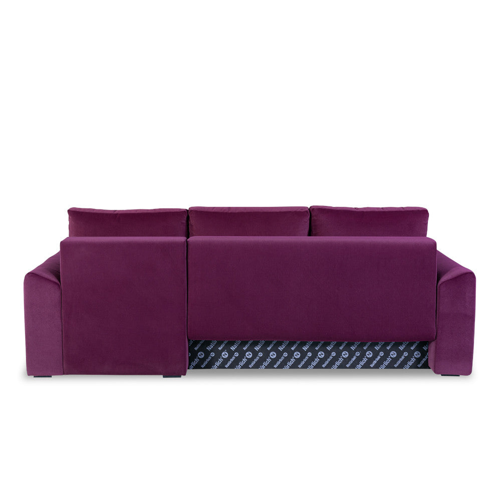 Coltar Extensibil Dreapta Mark, 4 Locuri, Lada Depozitare, Visiniu, 240 Cm