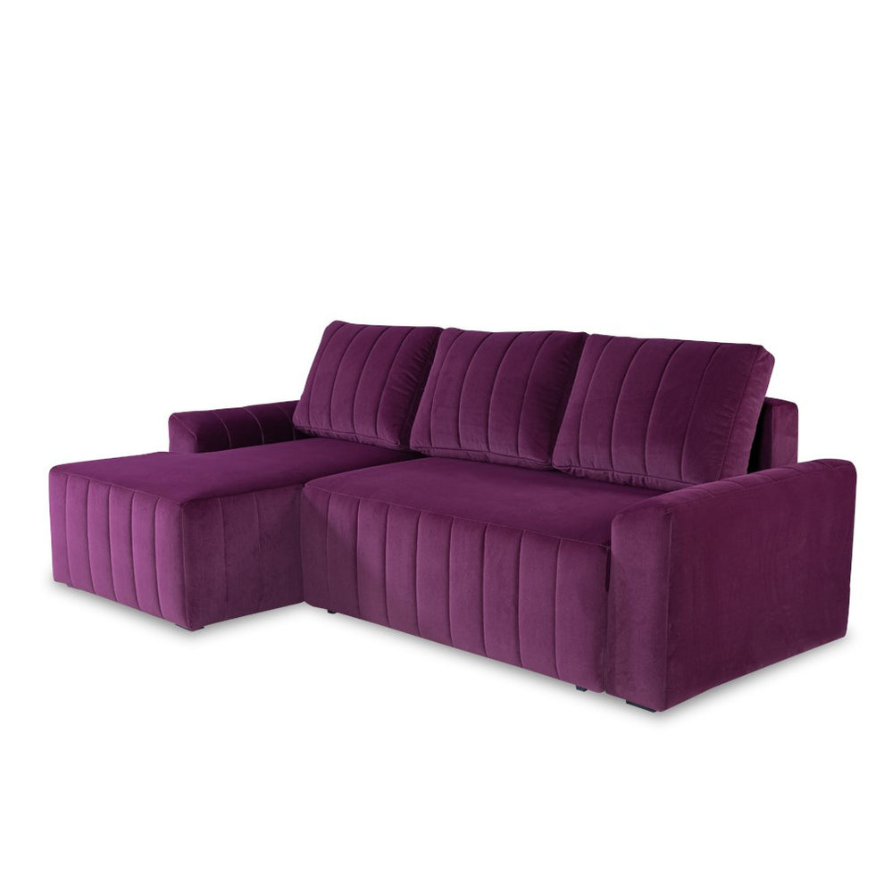 Coltar Extensibil Stanga Mark Latime 240 cm, Catifea Visinie, Mobila Living, Lada Depozitare, Rezistent La Apa