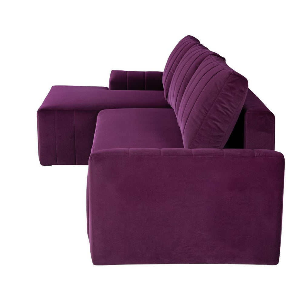 Coltar Extensibil Stanga Mark Latime 240 cm, Catifea Visinie, Mobila Living, Lada Depozitare, Rezistent La Apa