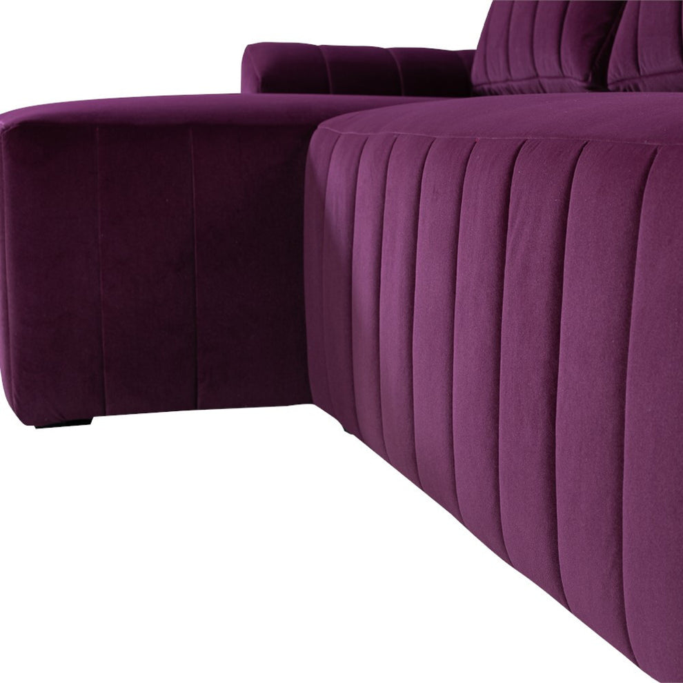 Coltar Extensibil Stanga Mark Latime 240 cm, Catifea Visinie, Mobila Living, Lada Depozitare, Rezistent La Apa