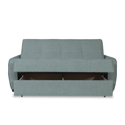 Canapea Extensibila Ascona, 2 Locuri, Lada Depozitare, Albastru, 175 Cm