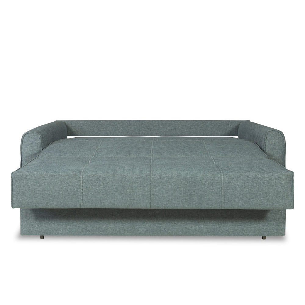 Canapea Extensibila Ascona, 2 Locuri, Lada Depozitare, Albastru, 175 Cm