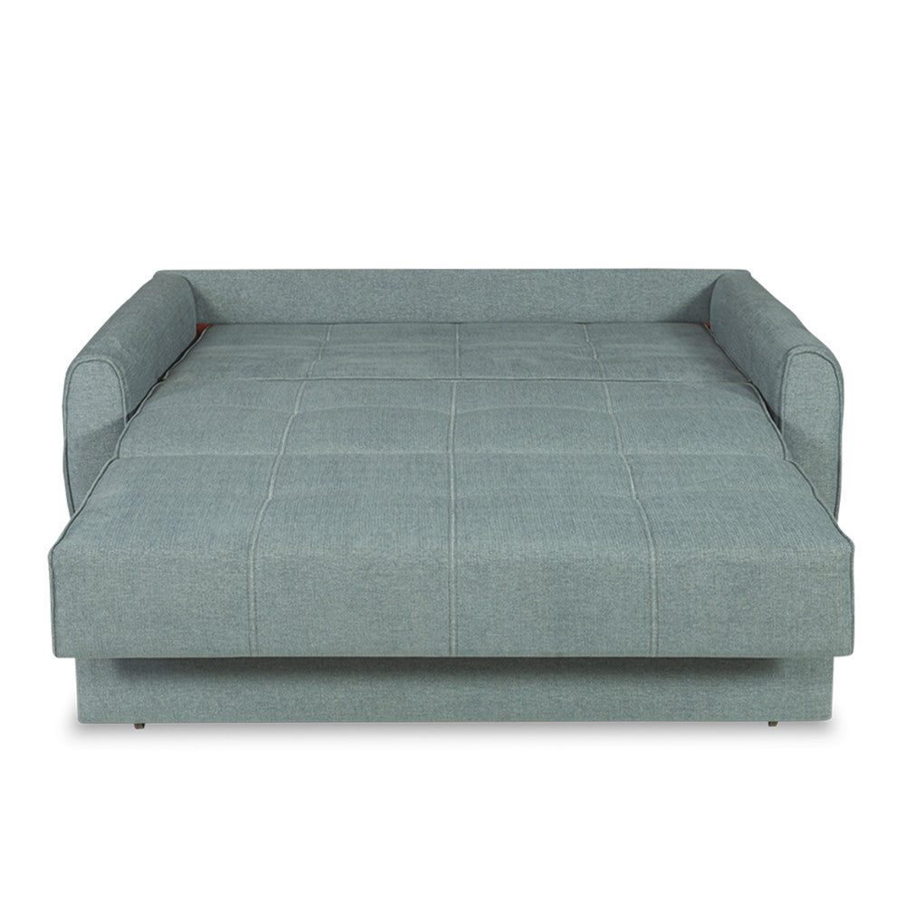 Canapea Extensibila Ascona, 2 Locuri, Lada Depozitare, Albastru, 175 Cm