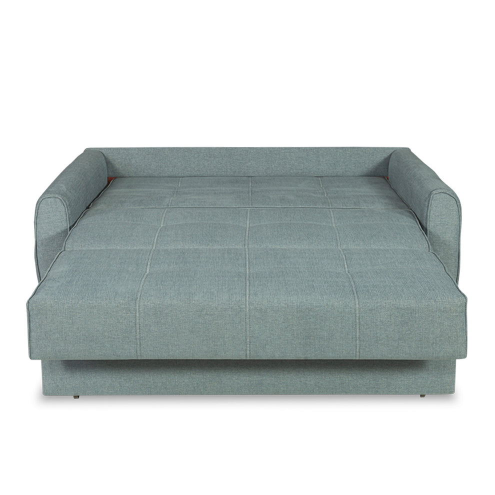 Canapea Extensibila Ascona, 2 Locuri, Lada Depozitare, Albastru, 175 Cm