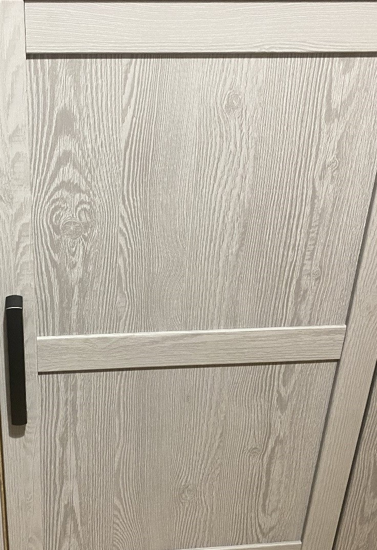 Vitrina Cu 3 Usi Behalf Stejar Riviera Si Stejar Gri, 151.1 Cm