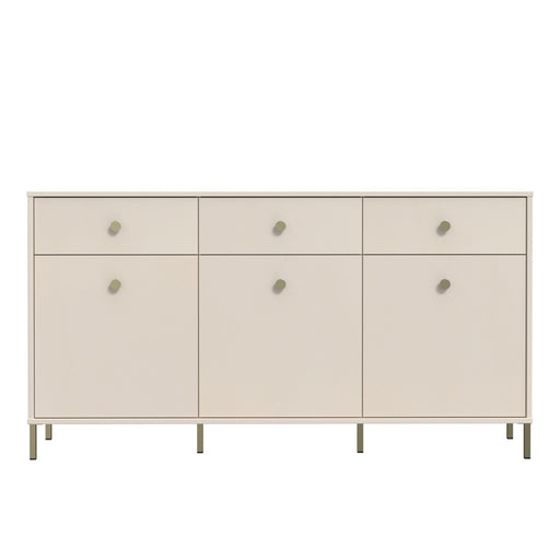 Bufet Cu 3 Usi Si 3 Sertare Supervita, Nisipiu Si Auriu, 168.4 Cm